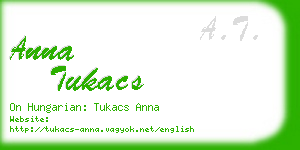 anna tukacs business card